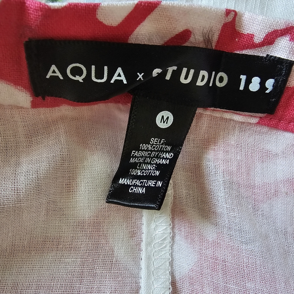 NWT Aqua x Studio 189 Rainbow Leaf Print Maxi Skirt Size M - Picture 5 of 9